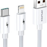 Καλώδιο φόρτισης Awei CL-79 2 σε 1, USB to Lightning / Type-C
