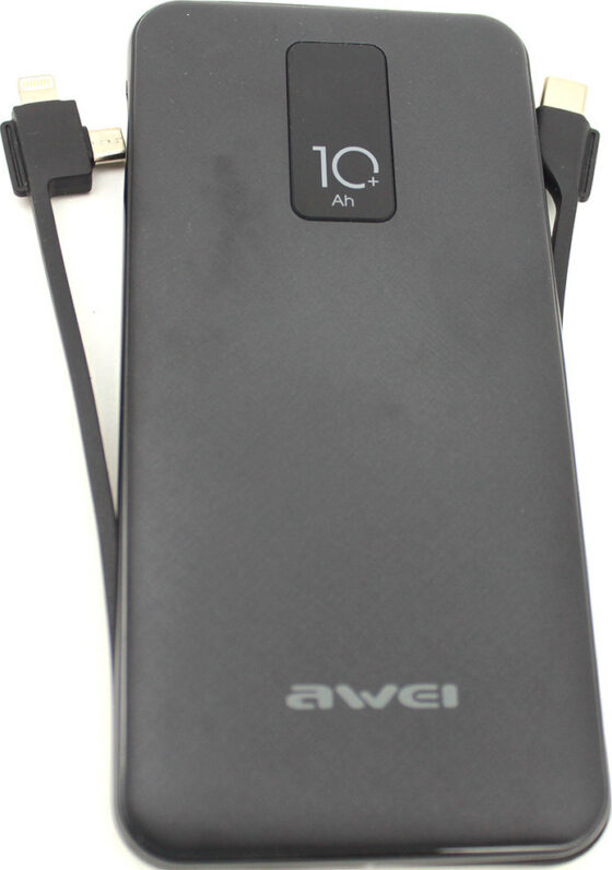Awei Power Bank P41K 10000mAh Μαύρο