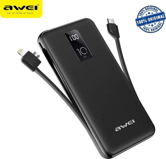 Awei Power Bank P41K 10000mAh Μαύρο - Image 2