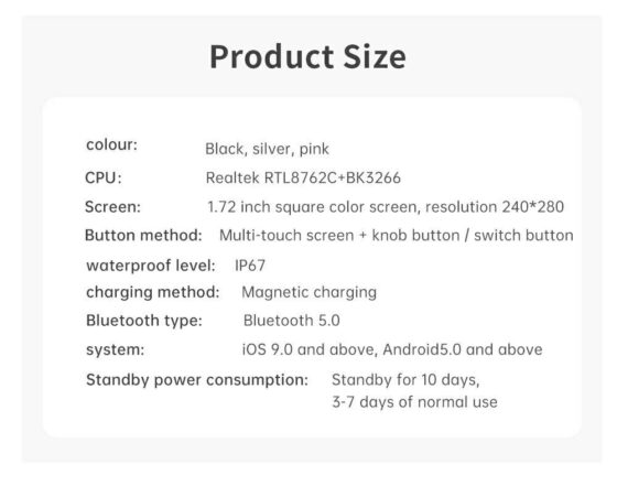 Smartwatch NK20 43mm (Ροζ) - Image 2