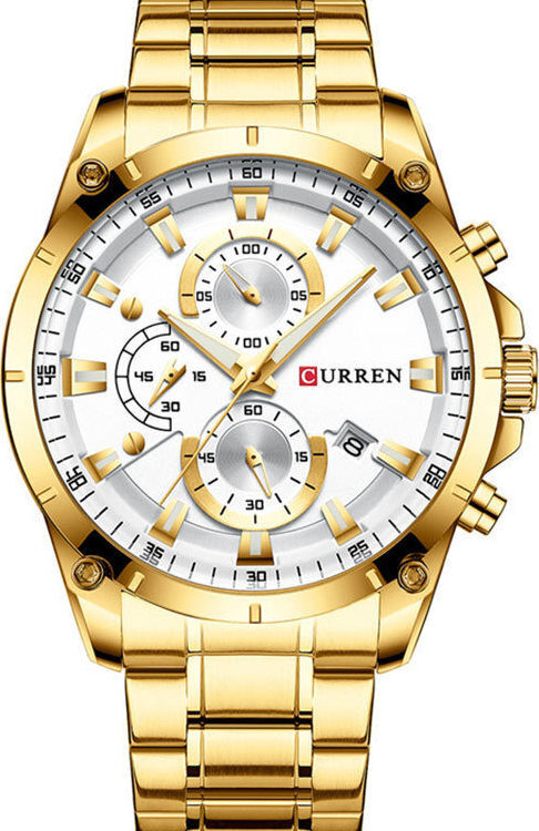 Ανδρικό Ρολόι Curren 8360 Gold  με χρονογράφους