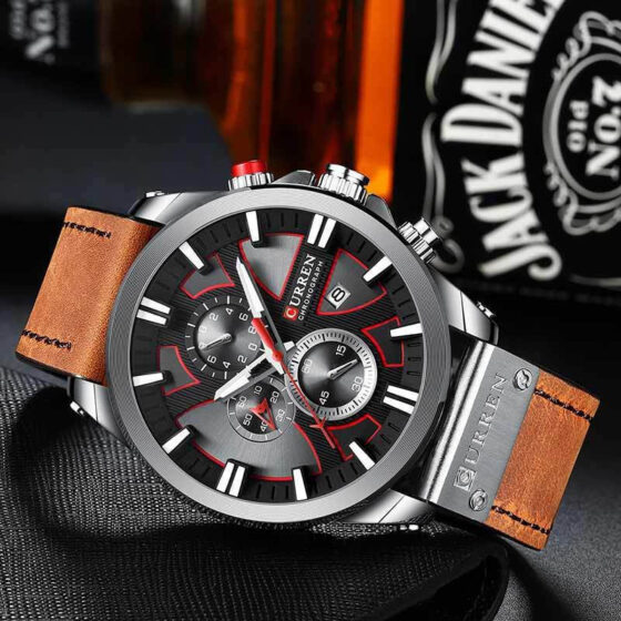 Ανδρικό Ρολόι Curren 8346 Brown-Silver  με χρονογράφους - Image 3