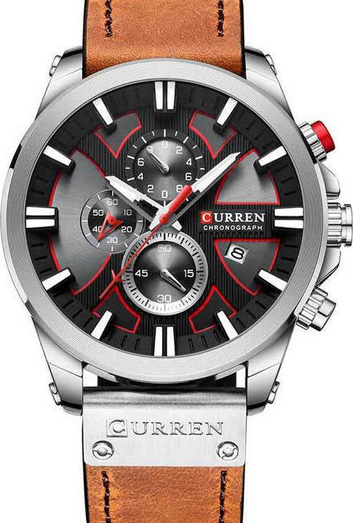 Ανδρικό Ρολόι Curren 8346 Brown-Silver  με χρονογράφους