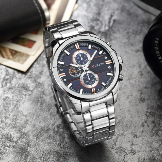 Ανδρικό Ρολόι Curren 8274 Silver-Blue - Image 3