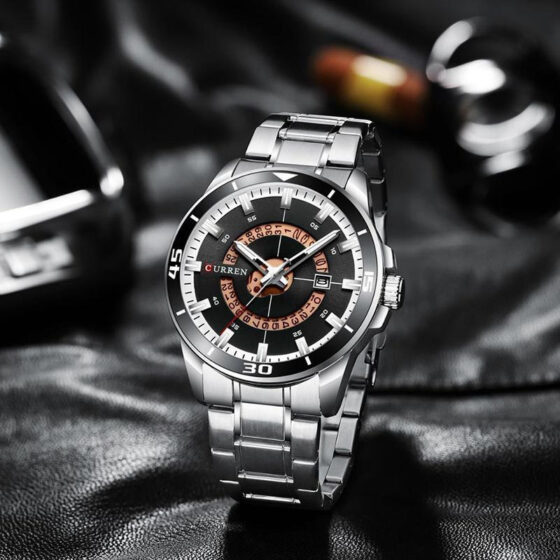 Ανδρικό Ρολόι Curren 8359 Silver-Black - Image 3