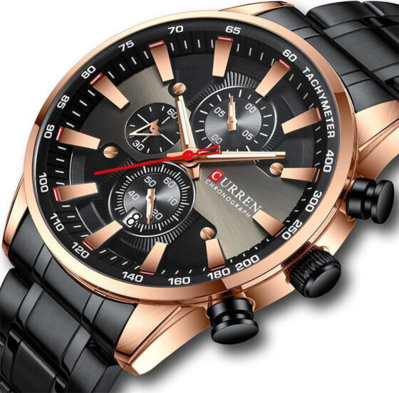 Ανδρικό Ρολόι Curren 8351 Black-RoseGold με Χρονογράφους - Image 3