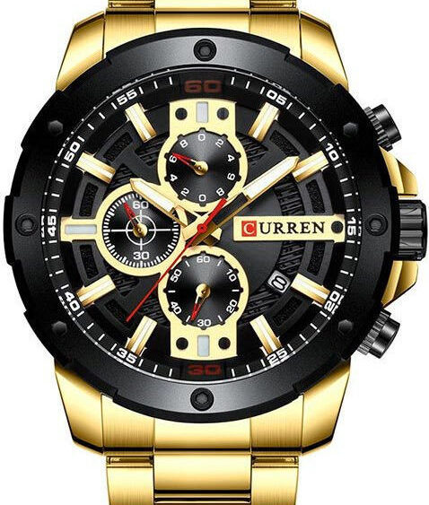 Ανδρικό Ρολόι Curren 8336 Gold με χρονογράφους
