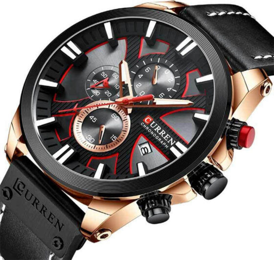 Ανδρικό Ρολόι Curren 8346 Black-RoseGold  με χρονογράφους - Image 2