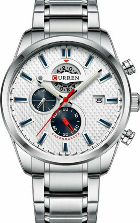 Ανδρικό Ρολόι Curren 8352 Silver-White με χρονογράφους
