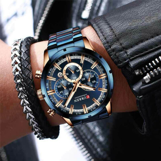 Ανδρικό Ρολόι Curren 8355 Blue  με χρονογράφους - Image 2