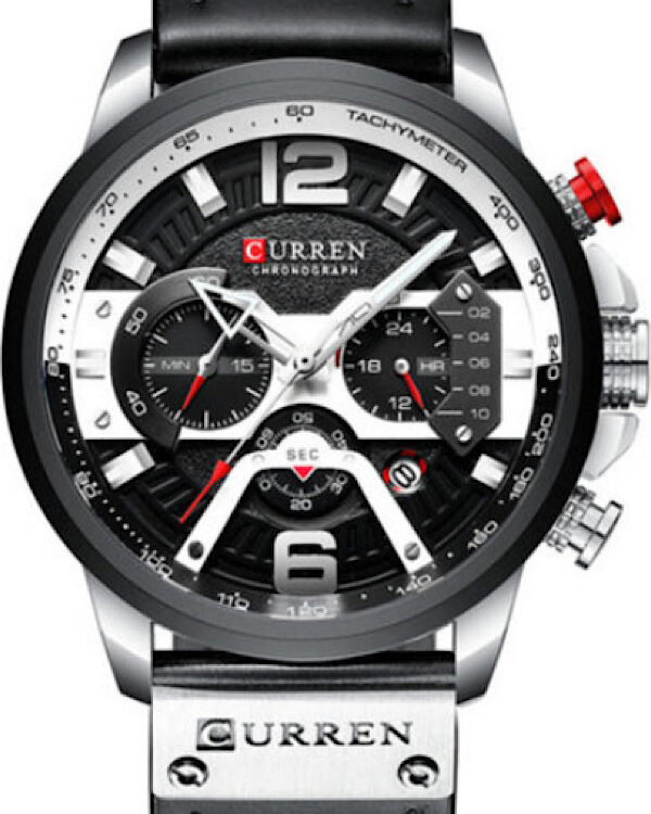 Ανδρικό Ρολόι Curren 8329 Black-Silver με χρονογράφους