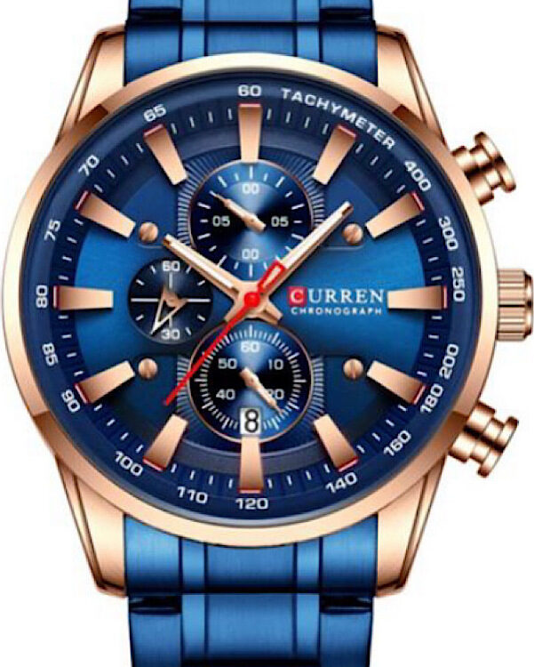 Ανδρικό Ρολόι Curren 8351 Blue με Χρονογράφους