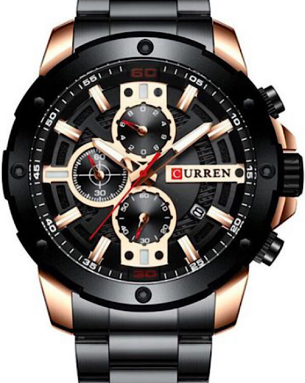 Ανδρικό Ρολόι Curren 8336 Black με χρονογράφους