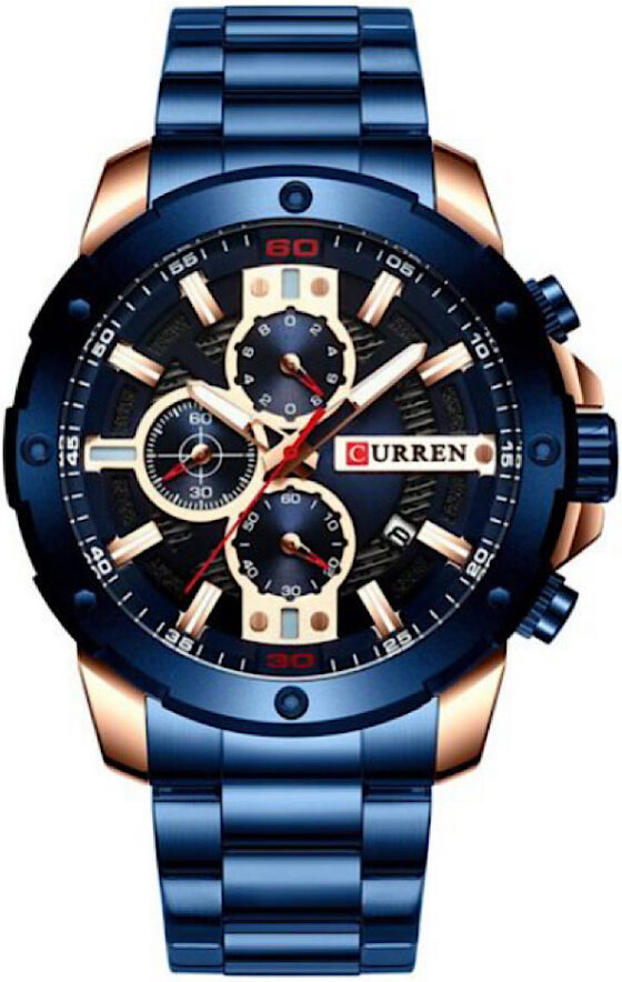 Ανδρικό Ρολόι Curren 8336 Blue με χρονογράφους