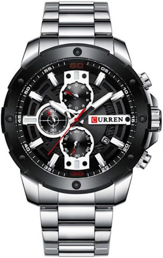 Ανδρικό Ρολόι Curren 8336 Silver με χρονογράφους