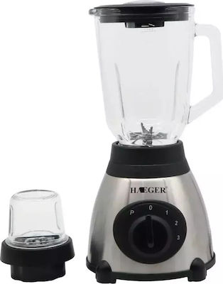 Haeger HG-288 Μπλέντερ με Γυάλινη Κανάτα 1.5lt 850W Inox