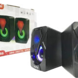Leerfei YST-1046 Ηχεία Υπολογιστή 2.0 με RGB Φωτισμό σε Μαύρο Χρώμα
