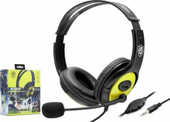 Ενσύρματα Ακουστικά OEM KR-GM704 Over Ear Gaming Headset (Κίτρινο)
