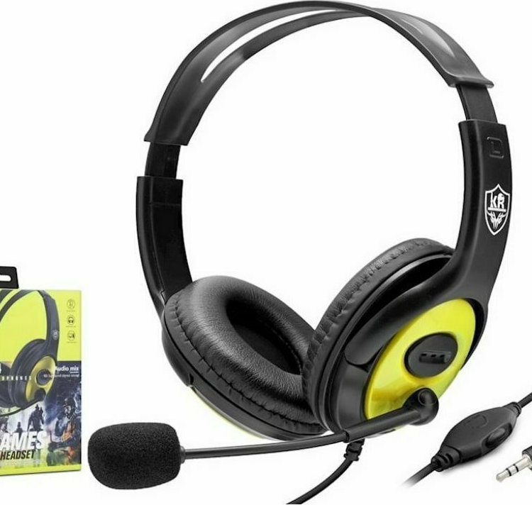 Ενσύρματα Ακουστικά OEM KR-GM704 Over Ear Gaming Headset (Κίτρινο)