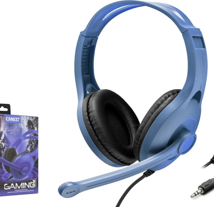 Ενσύρματα ακουστικά GM037 Over Ear Gaming Headset (Μπλε)
