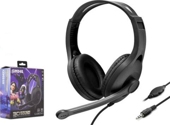 Ενσύρματα ακουστικά GM040 Over Ear Gaming Headset (Μαύρο)
