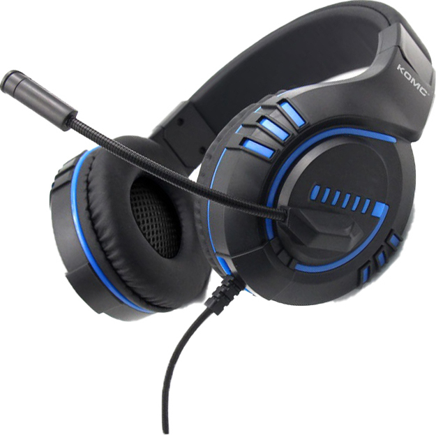 KOMC M205 Over Ear Gaming Headset (3.5mm) Μπλε