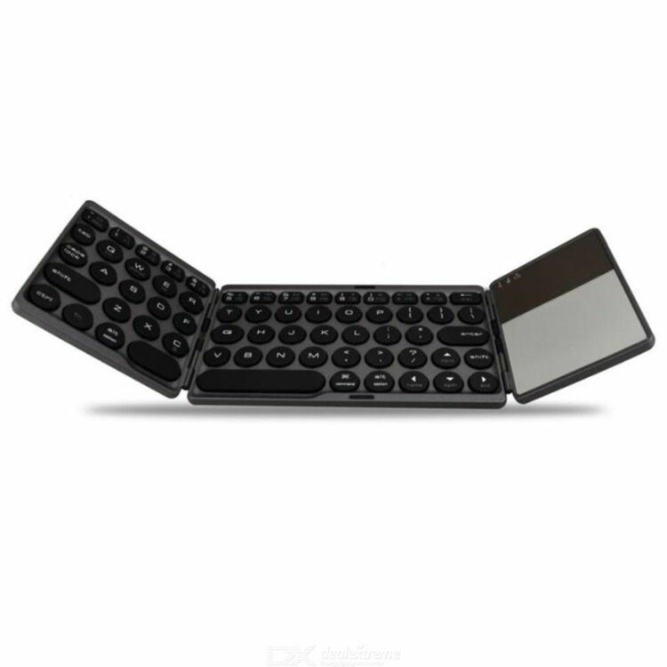 BT-86 Mini Foldable Ασύρματο Bluetooth Πληκτρολόγιο με Touchpad Αγγλικό US