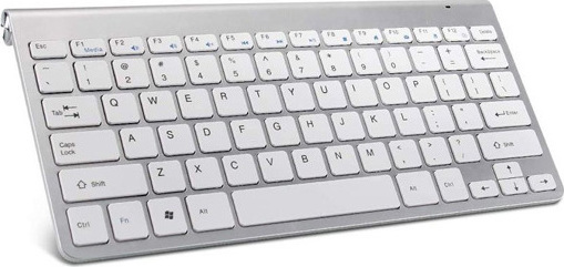 RF-K308 Ασύρματο Bluetooth Πληκτρολόγιο Αγγλικό US Λευκό