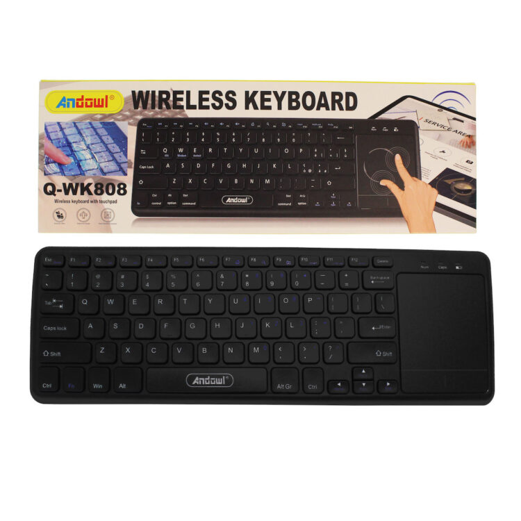 Andowl Q-WK808 Ασύρματο Πληκτρολόγιο με Touchpad Αγγλικό