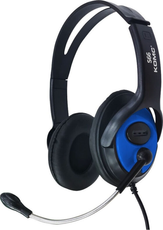 Ενσύρματα Ακουστικά Gaming Headset KOMC S66 (Μπλε) - Image 2