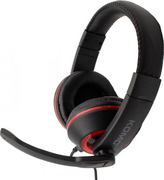 OEM GM010 Ενσύρματα Stereo Ακουστικά Gaming Headset με Μικρόφωνο (Κόκκινο) - Image 2