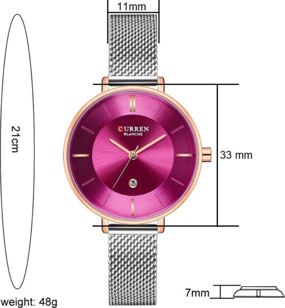 Γυναικείο Ρολόι Curren 9037 Silver-Purple - Image 3