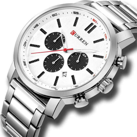 Ανδρικό Ρολόι Curren 8315 με χρονογράφους Silver-White - Image 2