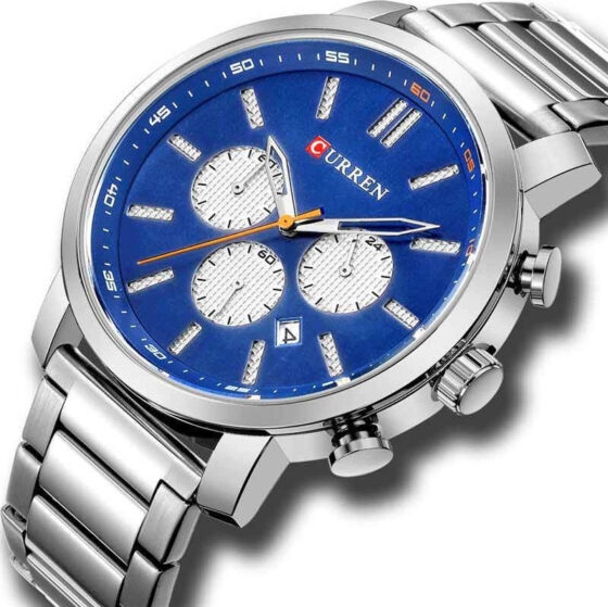 Ανδρικό Ρολόι Curren 8315 με χρονογράφους Silver-Blue - Image 2