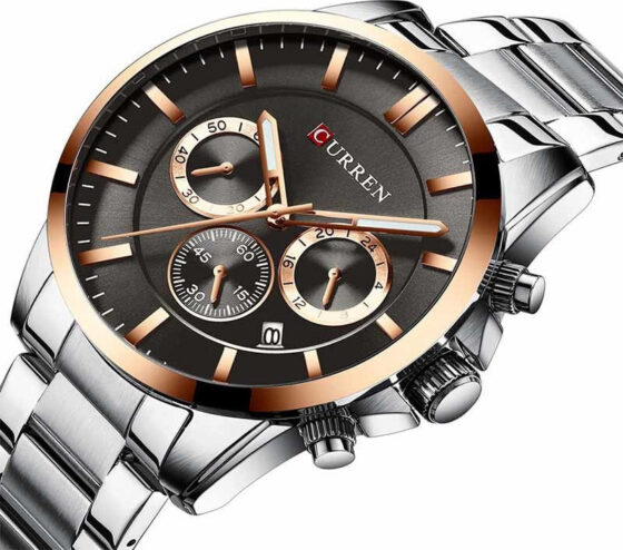 Ανδρικό Ρολόι Curren 8358 Silver-Grey  με Χρονογράφους - Image 3