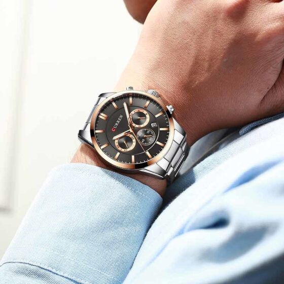 Ανδρικό Ρολόι Curren 8358 Silver-Grey  με Χρονογράφους - Image 2