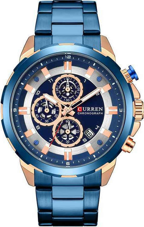 Ανδρικό Ρολόι Curren 8323 με χρονογράφους Blue