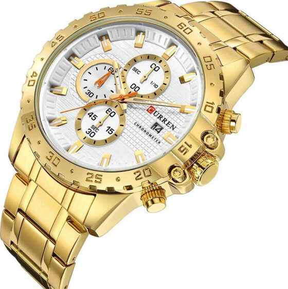 Ανδρικό Ρολόι Curren 8334 Gold με χρονογράφους - Image 2