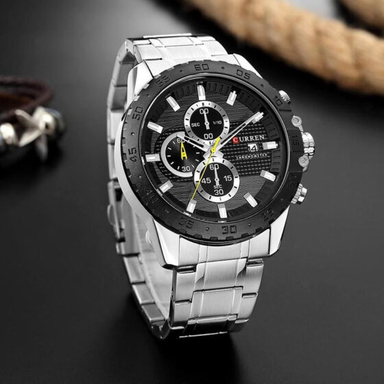 Ανδρικό Ρολόι Curren 8334 Silver με χρονογράφους - Image 3
