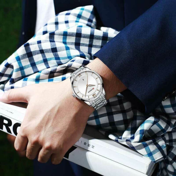 Ανδρικό Ρολόι Curren 8356 Silver White - Image 3