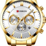 Ανδρικό Ρολόι Curren 8358 Gold-White με Χρονογράφους