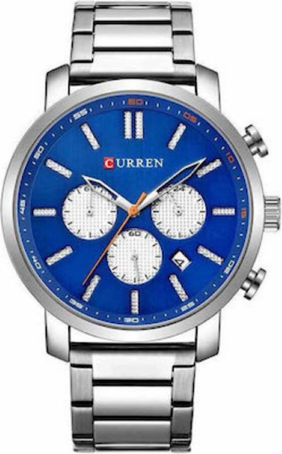 Ανδρικό Ρολόι Curren 8315 με χρονογράφους Silver-Blue
