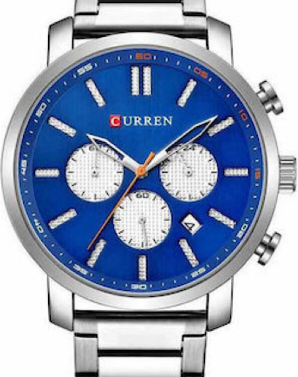 Ανδρικό Ρολόι Curren 8315 με χρονογράφους Silver-Blue