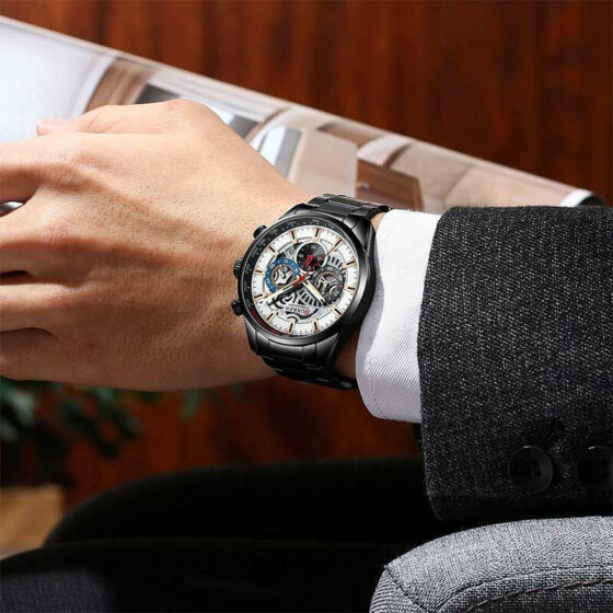 Ανδρικό Ρολόι Curren 8391 Black Silver - Image 3