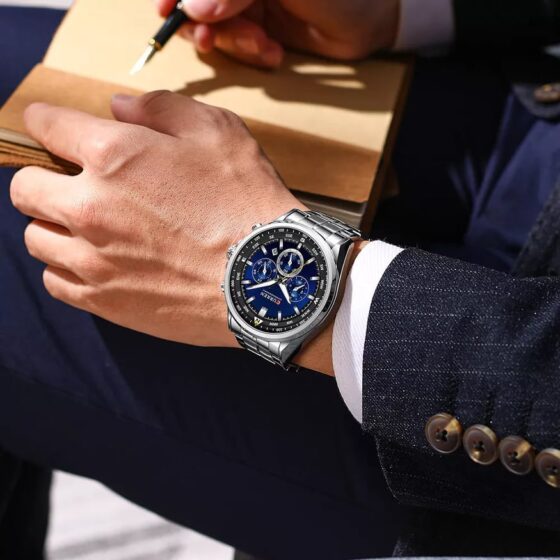 Ανδρικό Ρολόι Curren 8399 Silver Blue - Image 3