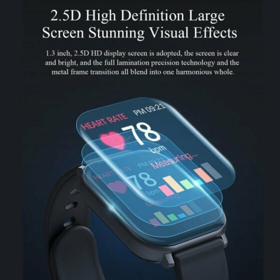 OEM T55 Smartwatch με Παλμογράφο (Μαύρο) - Image 3