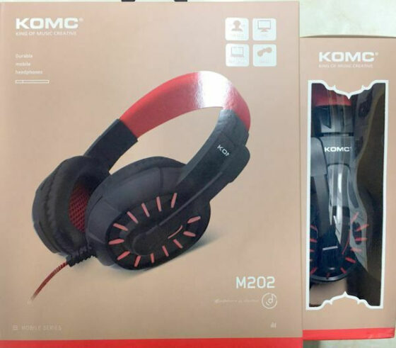Ενσύρματα Ακουστικά Headset Gaming με Μικρόφωνο KOMC M202 (Κόκκινο) - Image 4