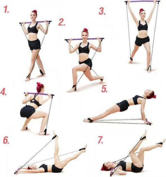 Όργανο Εκγύμνασης Πιλάτες Portable Pilates Studio (Μωβ) - Image 5