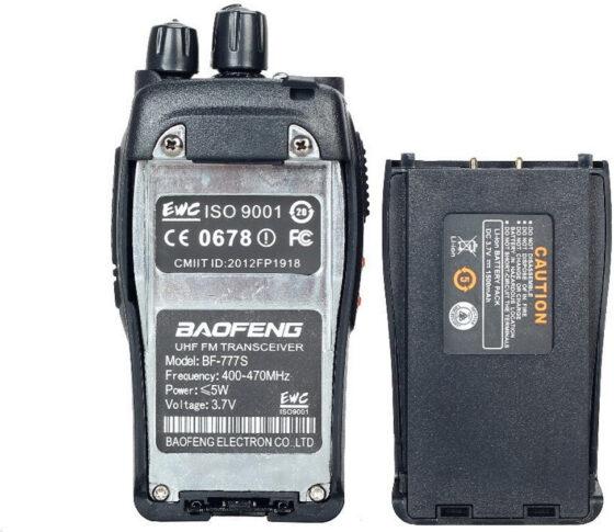Baofeng BF-777S Walkie Talkie 5W Σετ 2τμχ - Image 4