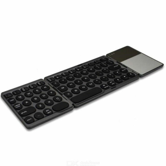 BT-86 Mini Foldable Ασύρματο Bluetooth Πληκτρολόγιο με Touchpad Αγγλικό US - Image 5